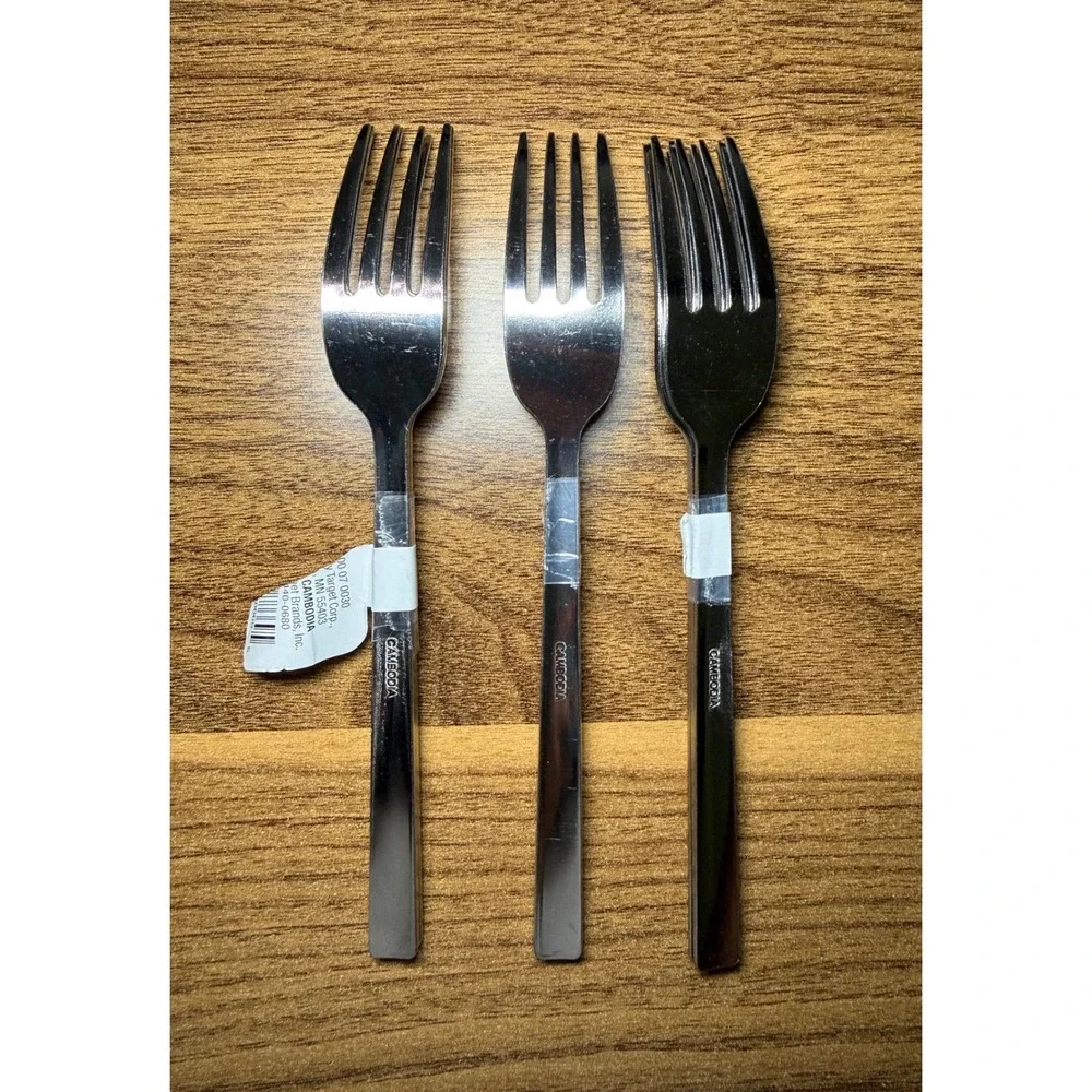 Room Essentials Forks Silver Stainless Steel 3 Piece Set Flatware NWT